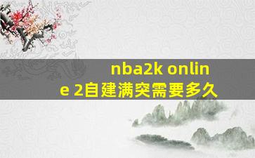 nba2k online 2自建满突需要多久